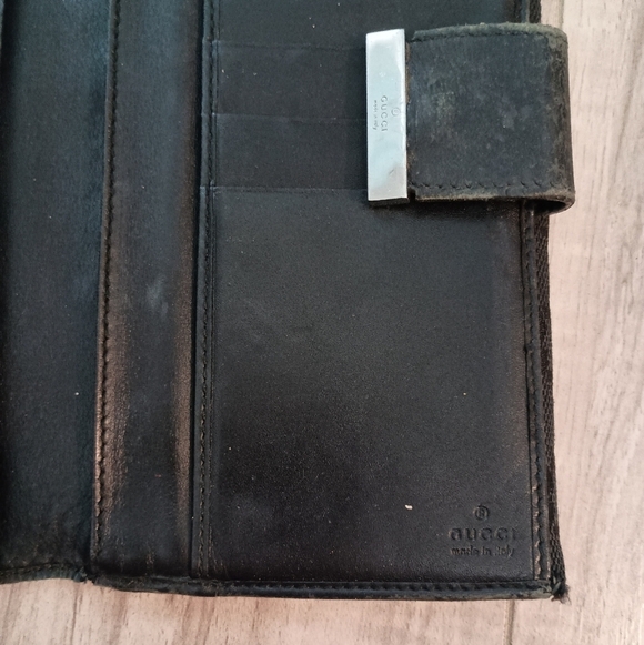 Authentic Gucci Denim Black GG Supreme Long Wallet - Picture 11 of 16